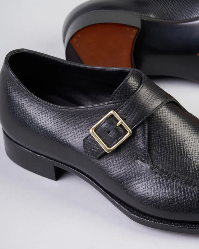Gaziano & Girling - Savile | Hatch Grain | Black - Buckle
