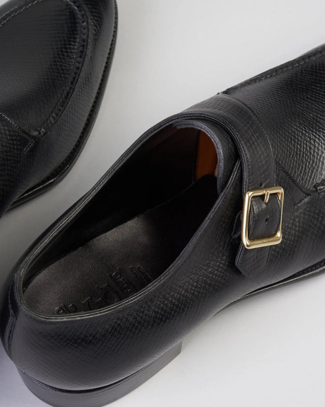 Gaziano & Girling - Savile | Hatch Grain | Black - Buckle