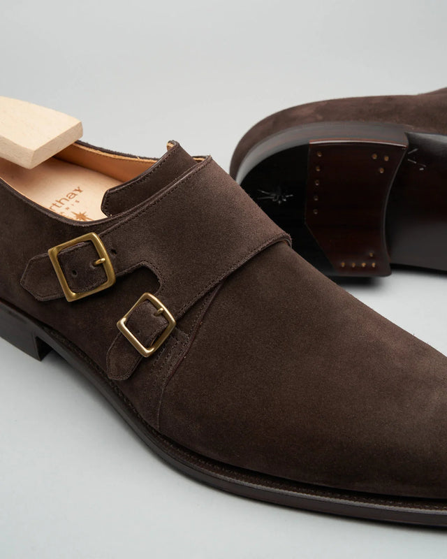 Maison Corthay - Twin | Suede | Dark Brown - Buckle