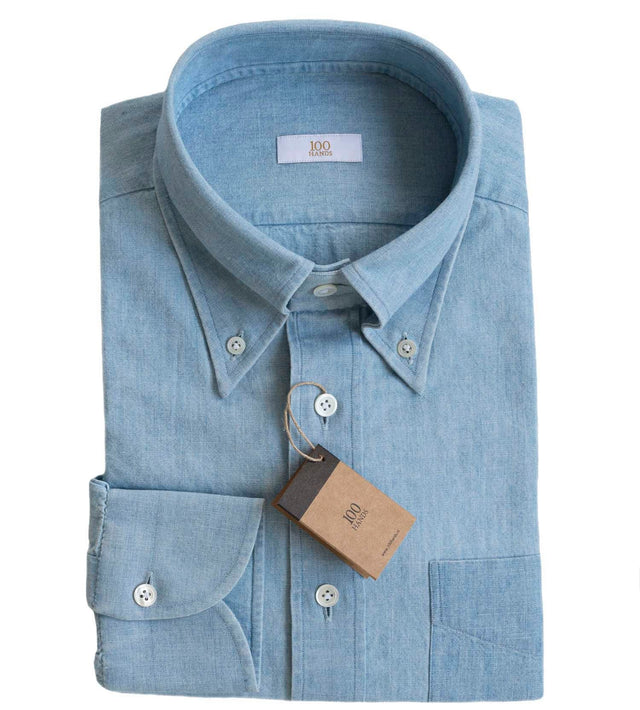 Gold Line | Japanese Chambray | Ice Wash Blue
