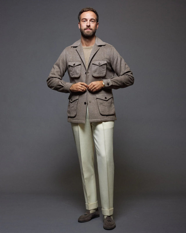 Traveler's Jacket | Loro Piana Cashmere | Light Gray