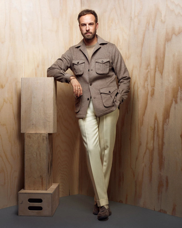 Traveler's Jacket | Loro Piana Cashmere | Light Gray