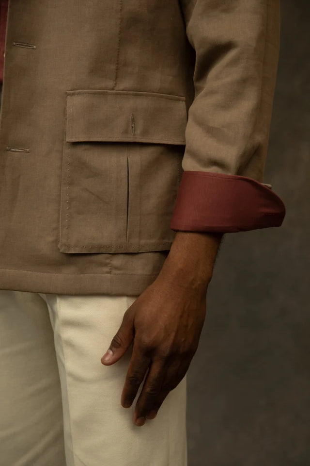Traveler's Jacket | Solbiati Linen | Beige