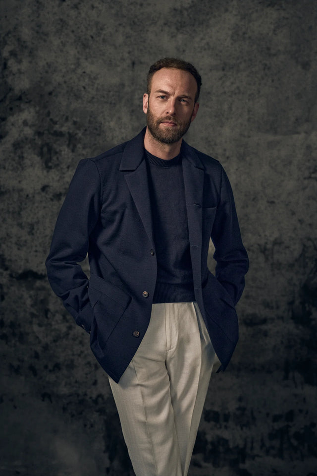 Traveler's Jacket | Loro Piana Wool Jersey | Navy