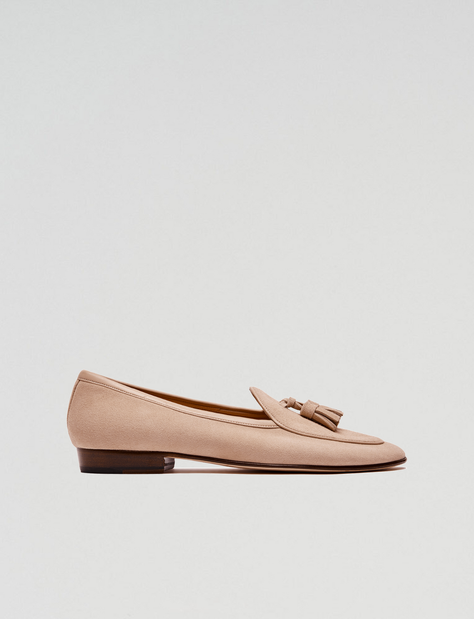 Baudoin & Lange | Sagan Classic Tassels Women | Suede | Albatre