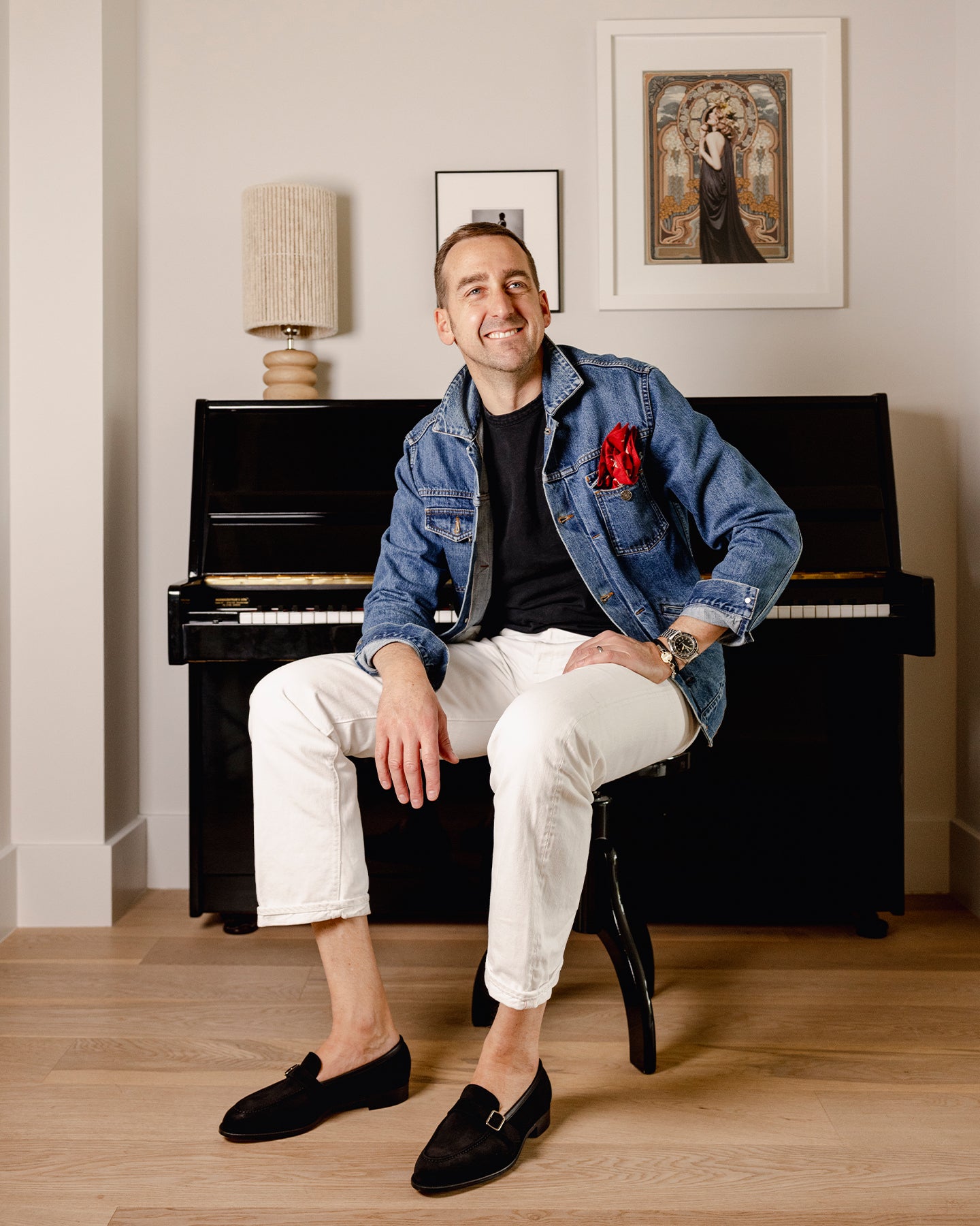 The Hand - Edward Green Horton in Unlined Black Suede