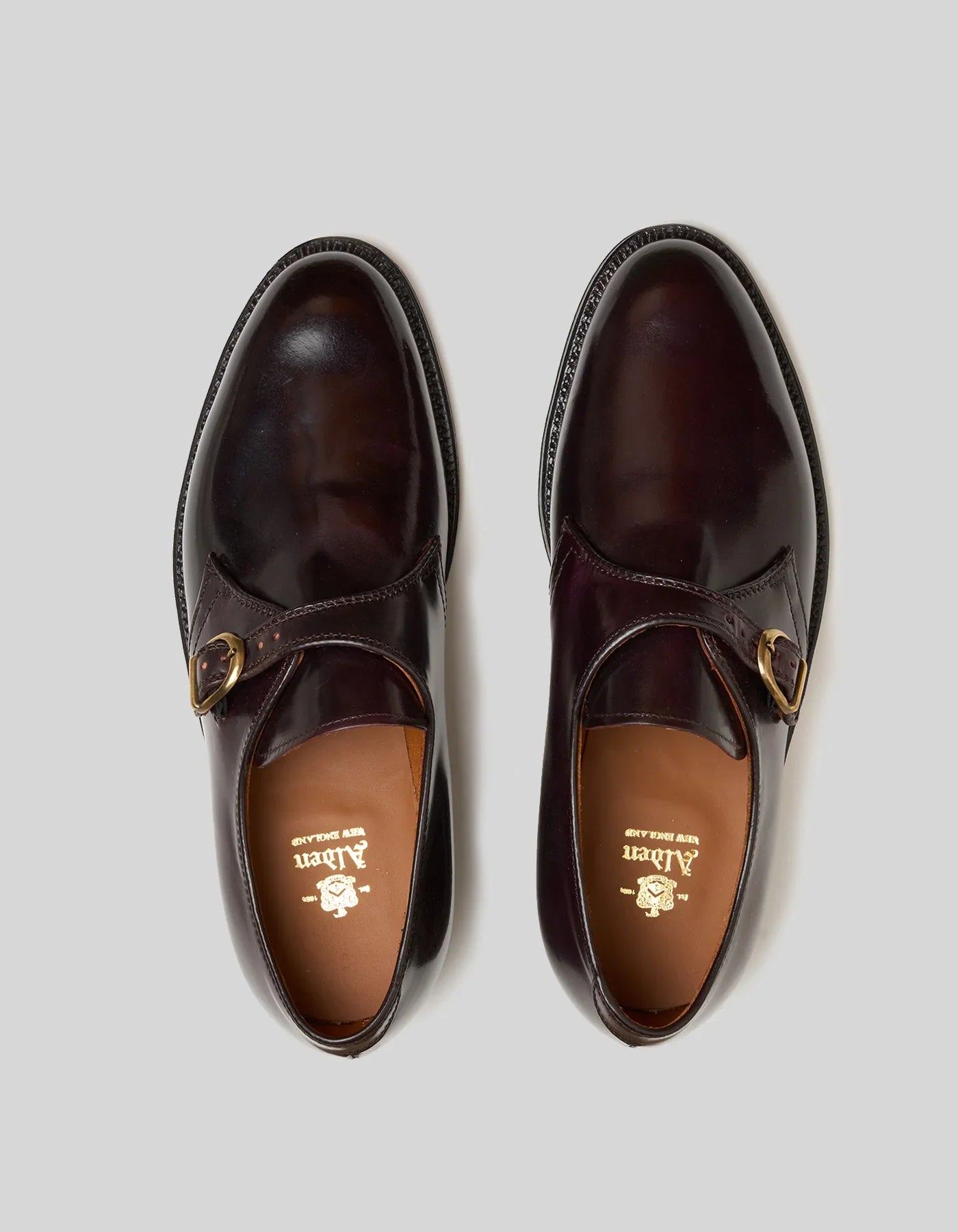 靴 Alden 954 Cordovan Burgundy Monk Strap 954 - Monk Strap Color 8 Shell Cordovan – ALDEN SHOES