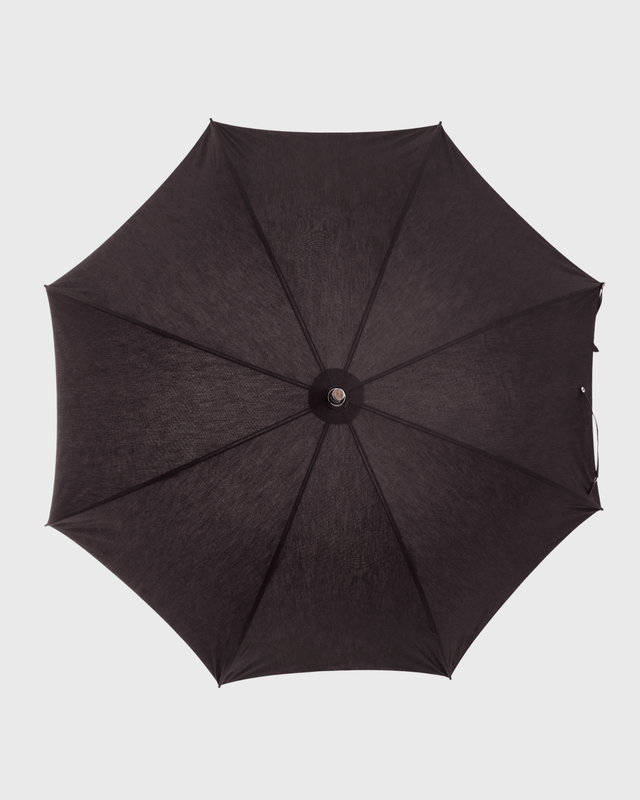 Solid Stick Umbrella | Chestnut | Black