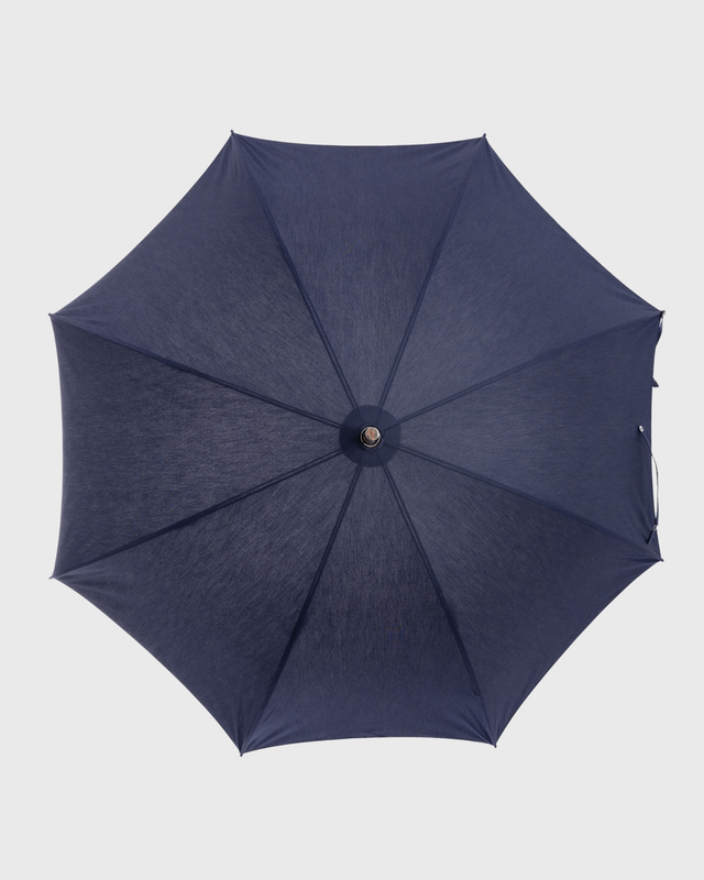 Solid Stick Umbrella | Chestnut | Navy
