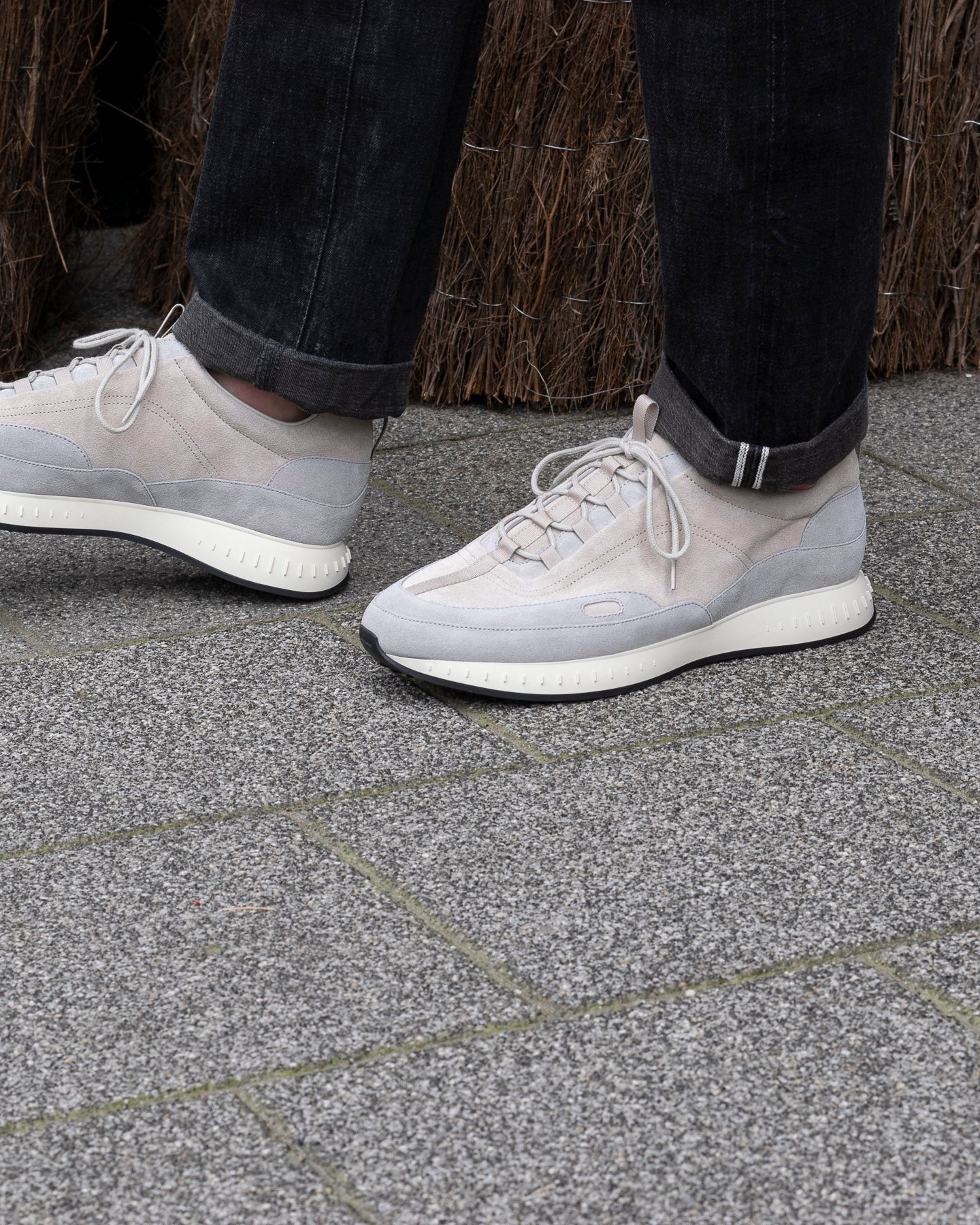 John Lobb Laced Stream in Sand & Mist Suede – The Hand
