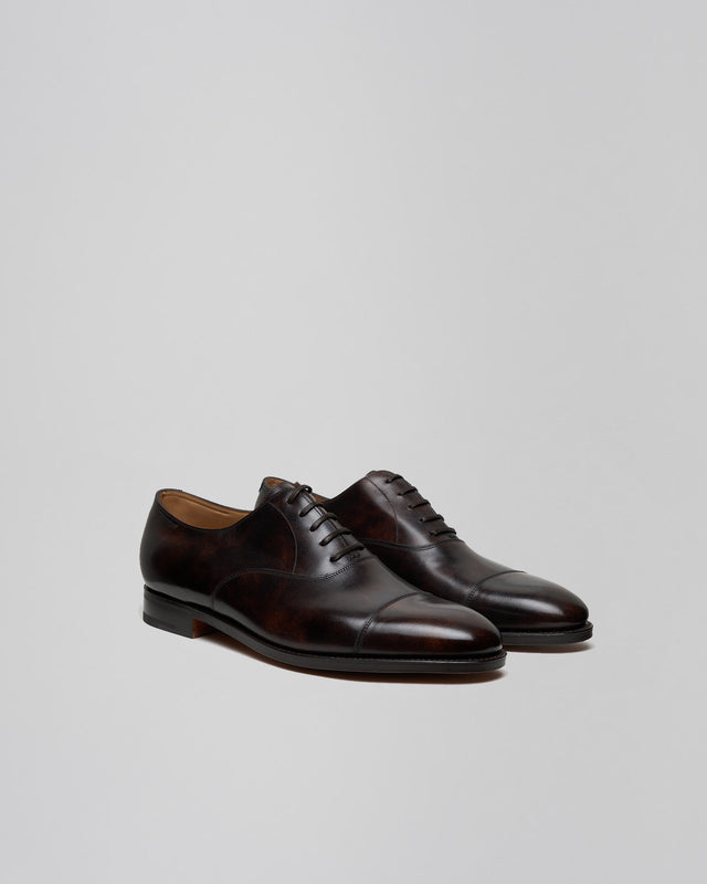 John Lobb City II derby in dark brown Museum calf