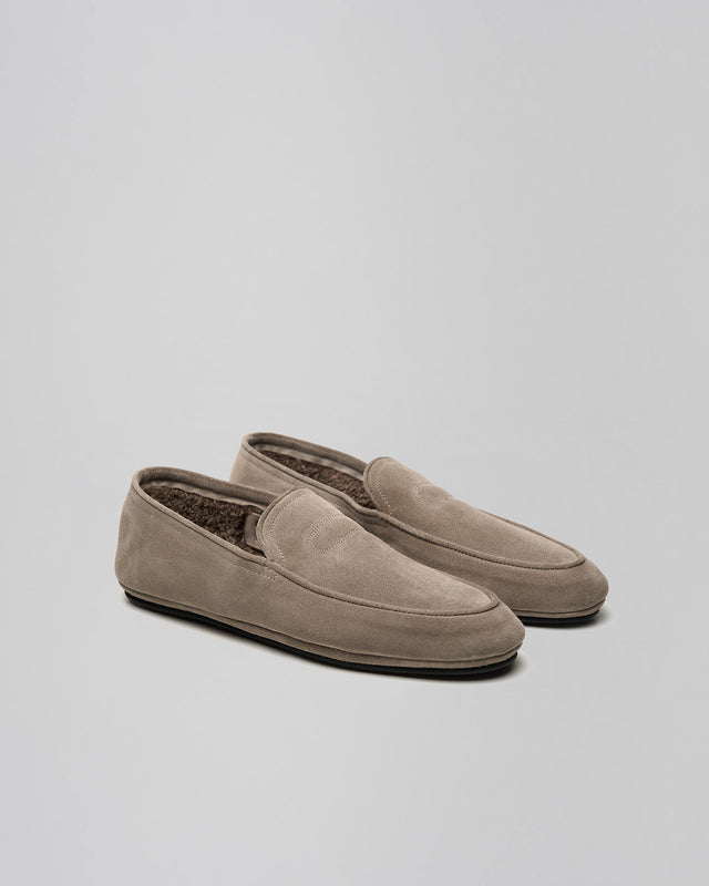 John Lobb Kingston slipper in grey suede