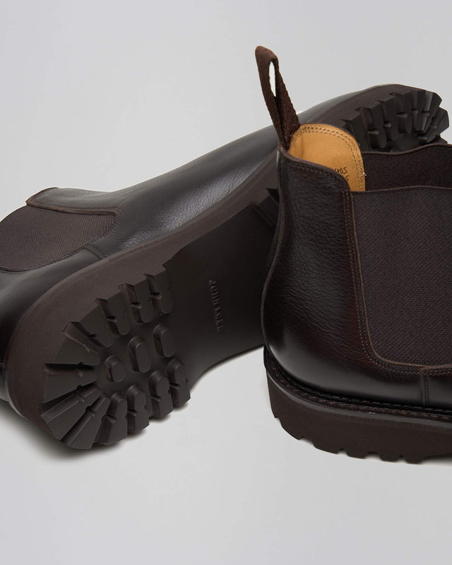 John Lobb Lawry New Standard boot in dark brown gentle grain, alternate view