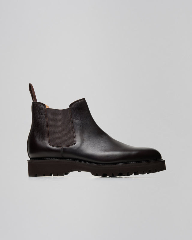 John Lobb Lawry New Standard boot in dark brown gentle grain, alternate view