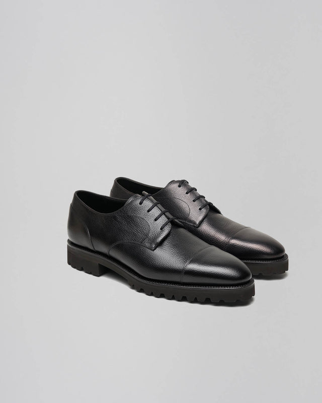 Norman Vilalta - Frank Cap Toe Derby | Grain | Onyx Black - Lace-up