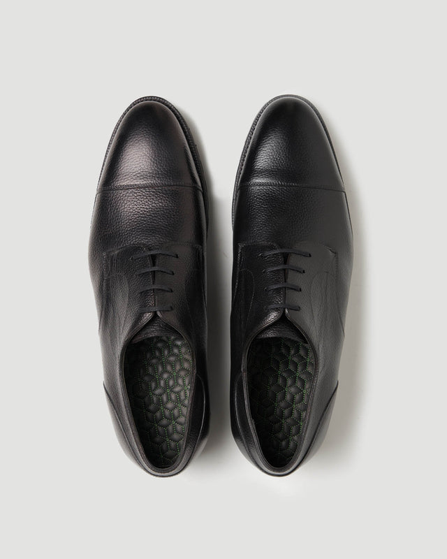 Norman Vilalta - Frank Cap Toe Derby | Grain | Onyx Black - Lace-up