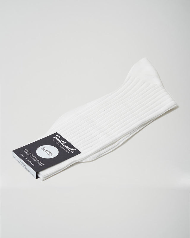 Sock | Danvers | Fil d'Ecosse | White