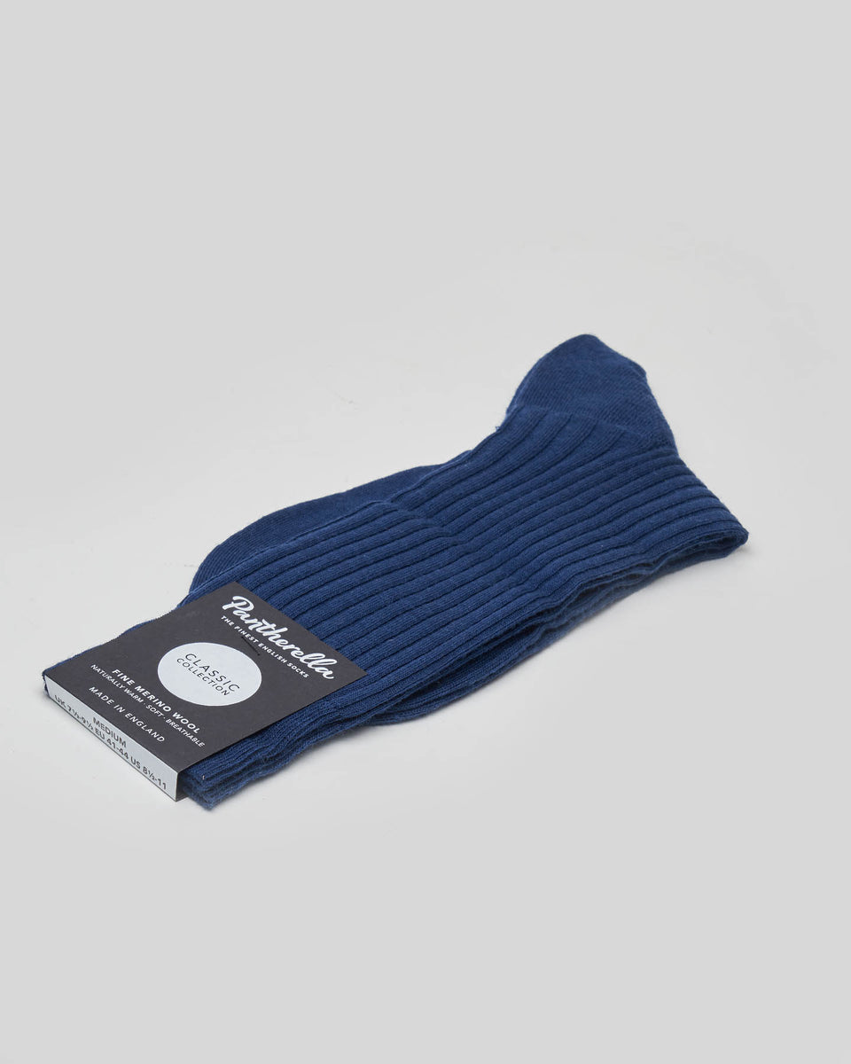 Sock | Laburnum | Dark Blue | Merino Wool