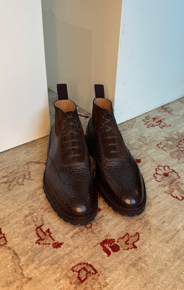 Oxford Bootee | Bison & Suede | Dark Brown | 402X