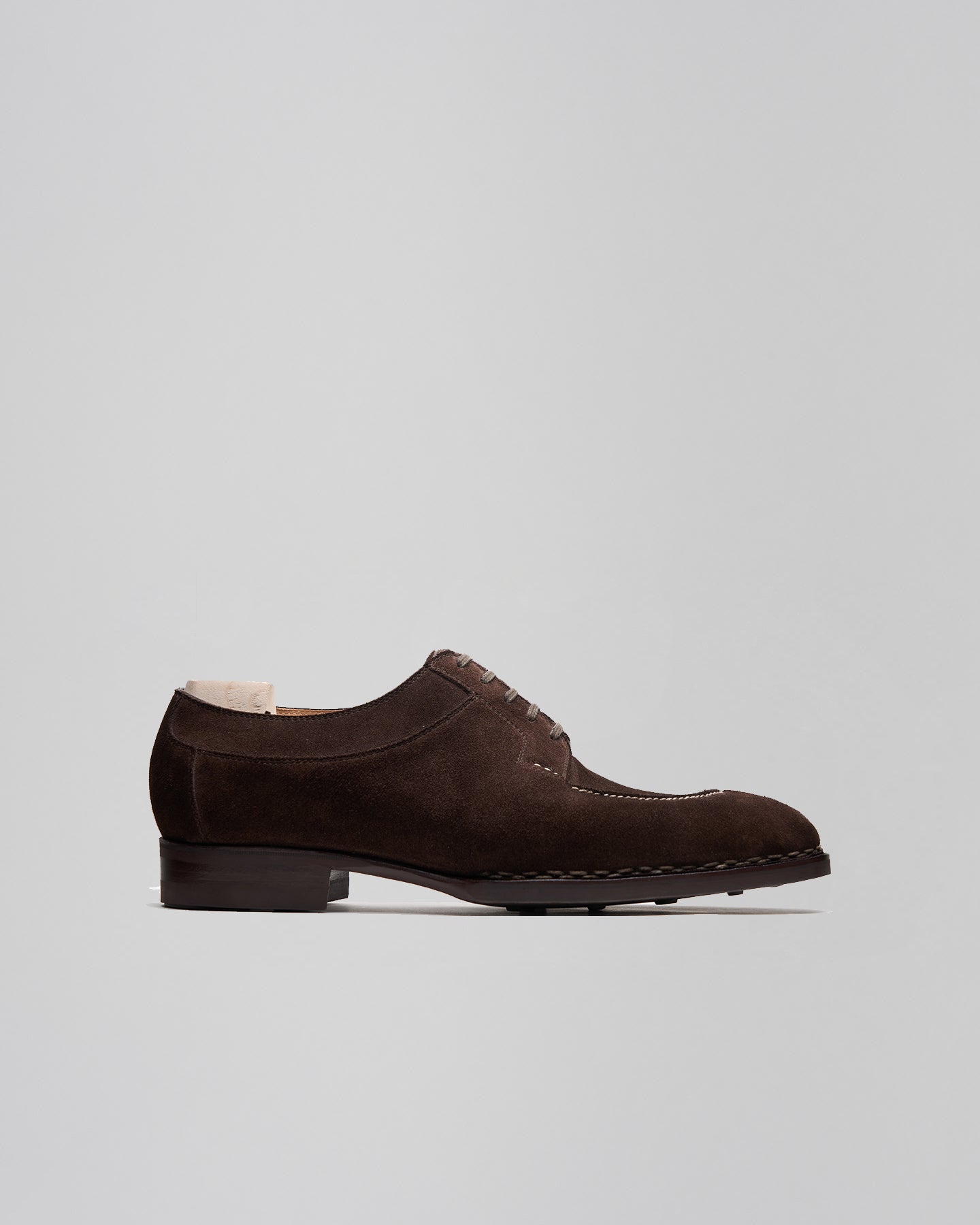 最終値下げ incarnation suede derby shose Saint Crispin's Derby in Dark Brown Suede | 580A – The Hand