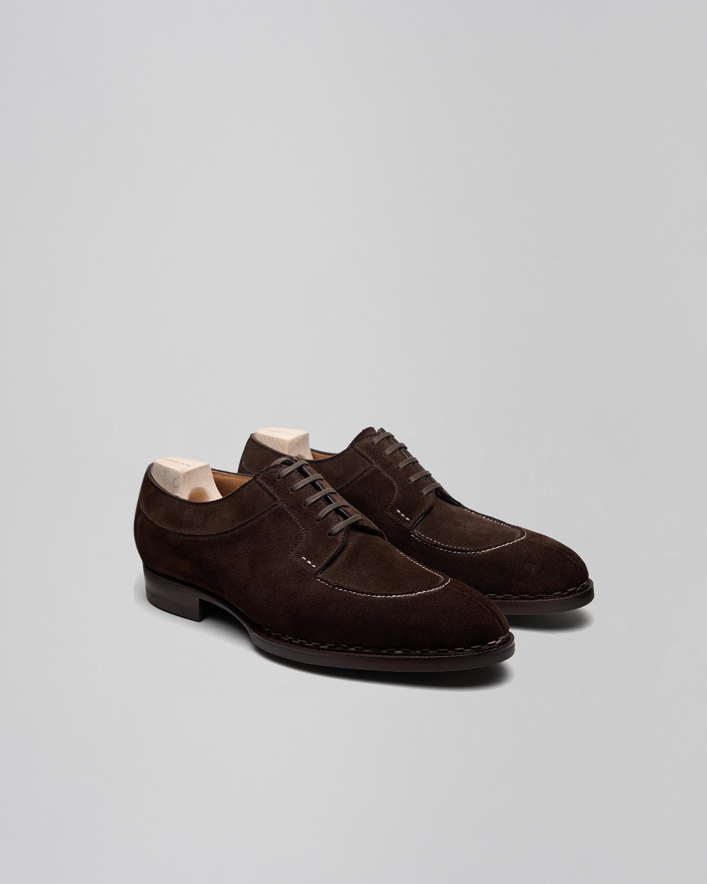 Saint Crispin's Derby in Dark Brown Suede | 580A – The Hand