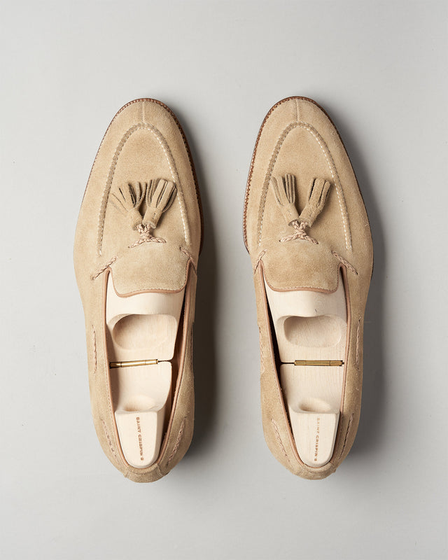 Saint Crispin's - Tassel Loafer | Suede | Cream | 642 - Loafer