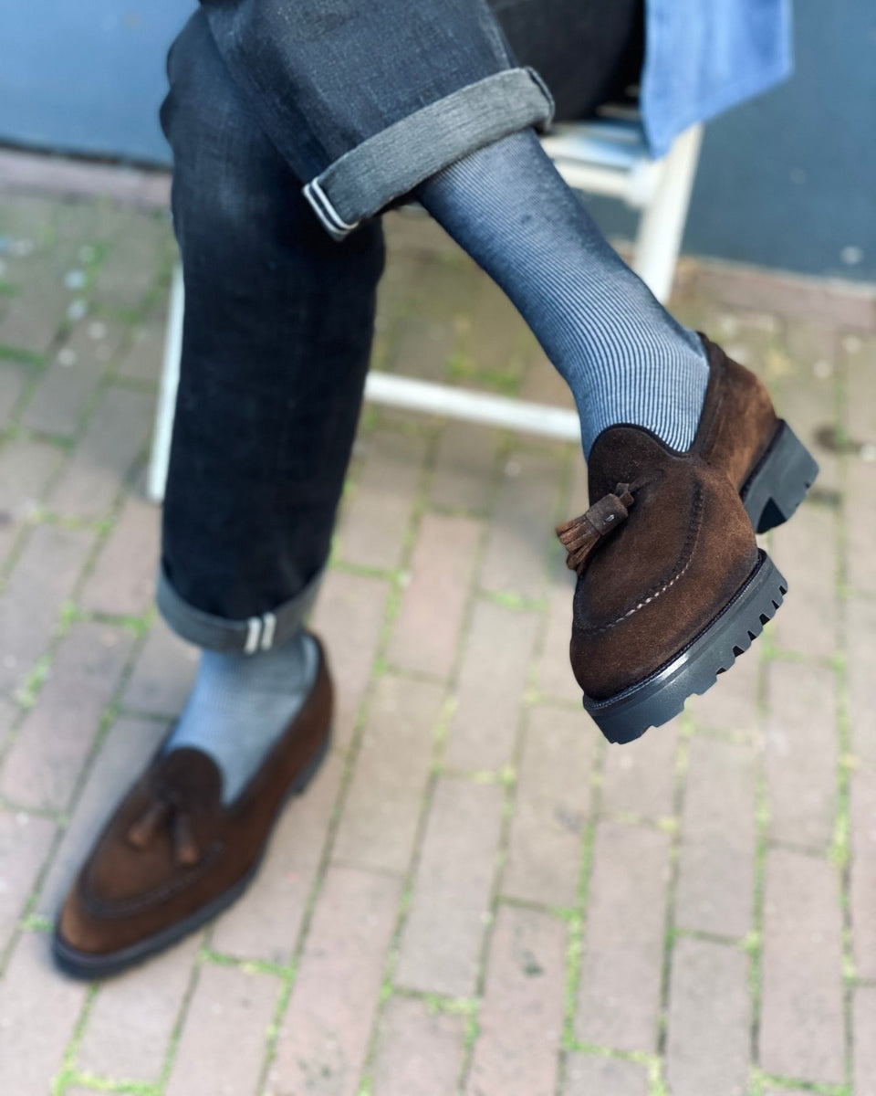 Manolo Tassel Loafer | Suede | Dark Brown