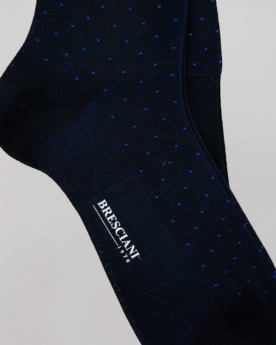 Knee-high Sock | Polka Dot | Blue & China
