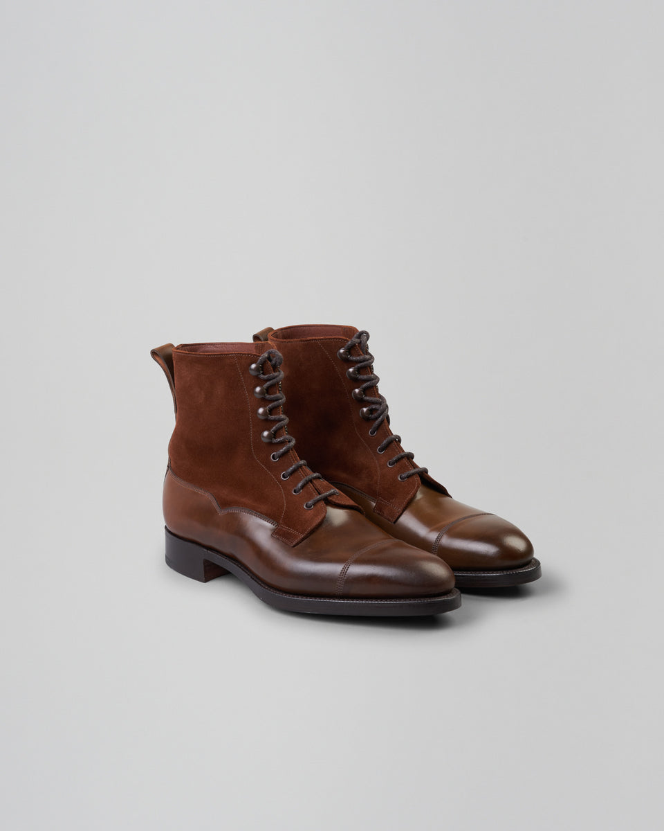 Galway | Whiskey Shell Cordovan & Snuff Suede